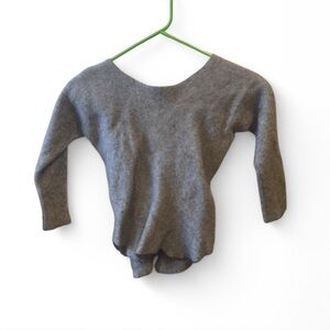 grey knitted cropped sweater